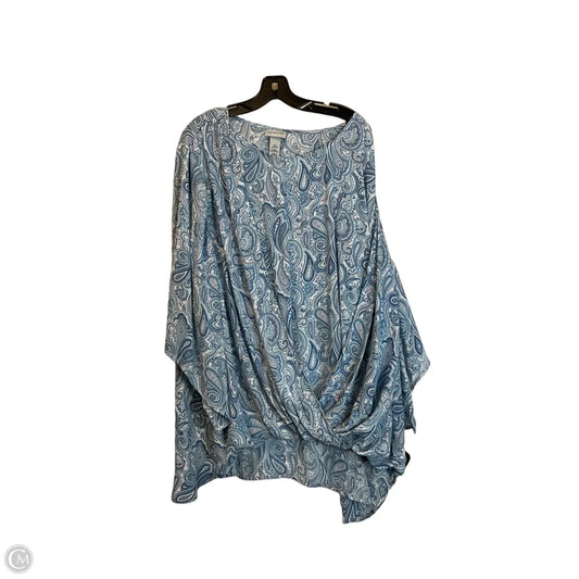 Top Long Sleeve By Catherines In Blue, Size: 4x