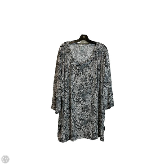 Top Long Sleeve By Catherines In Paisley Print, Size: 4x