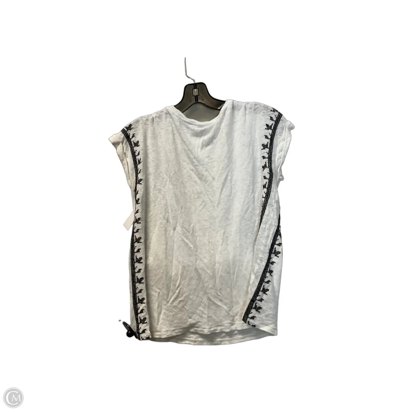 Top Short Sleeve By Garnet Hill In Black & White, Size: S