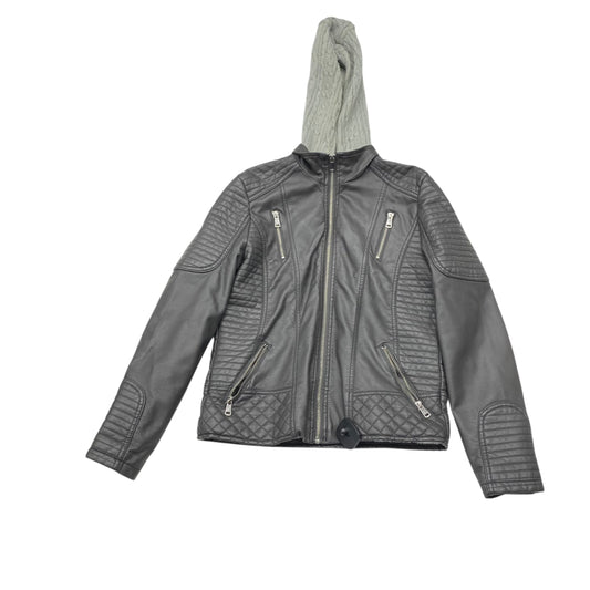 Jacket Moto By Ymi In Grey, Size:M