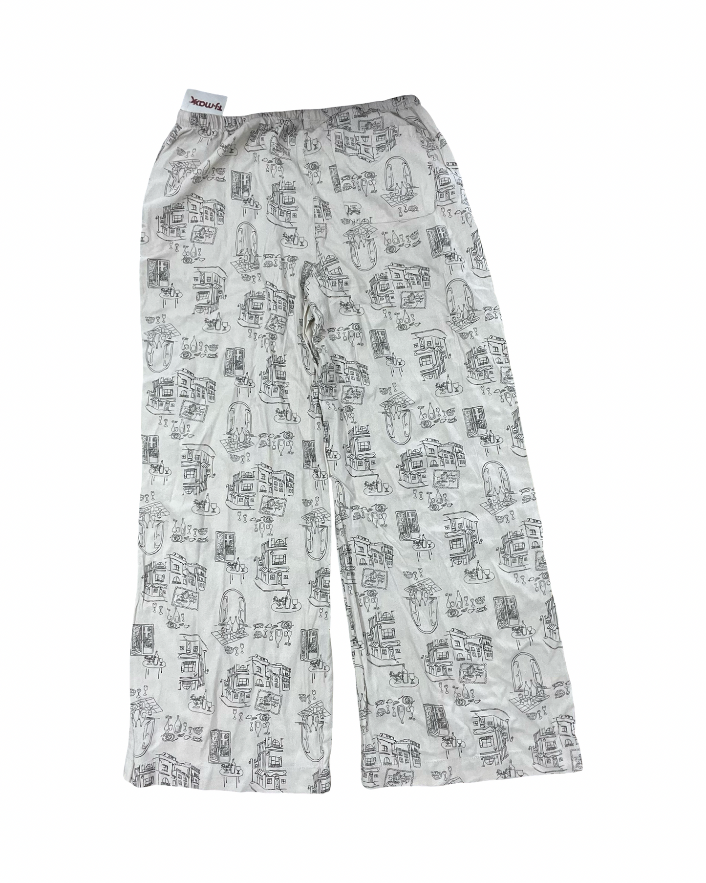 Pants Lounge By Clothes Mentor In Black & Cream, Size:L