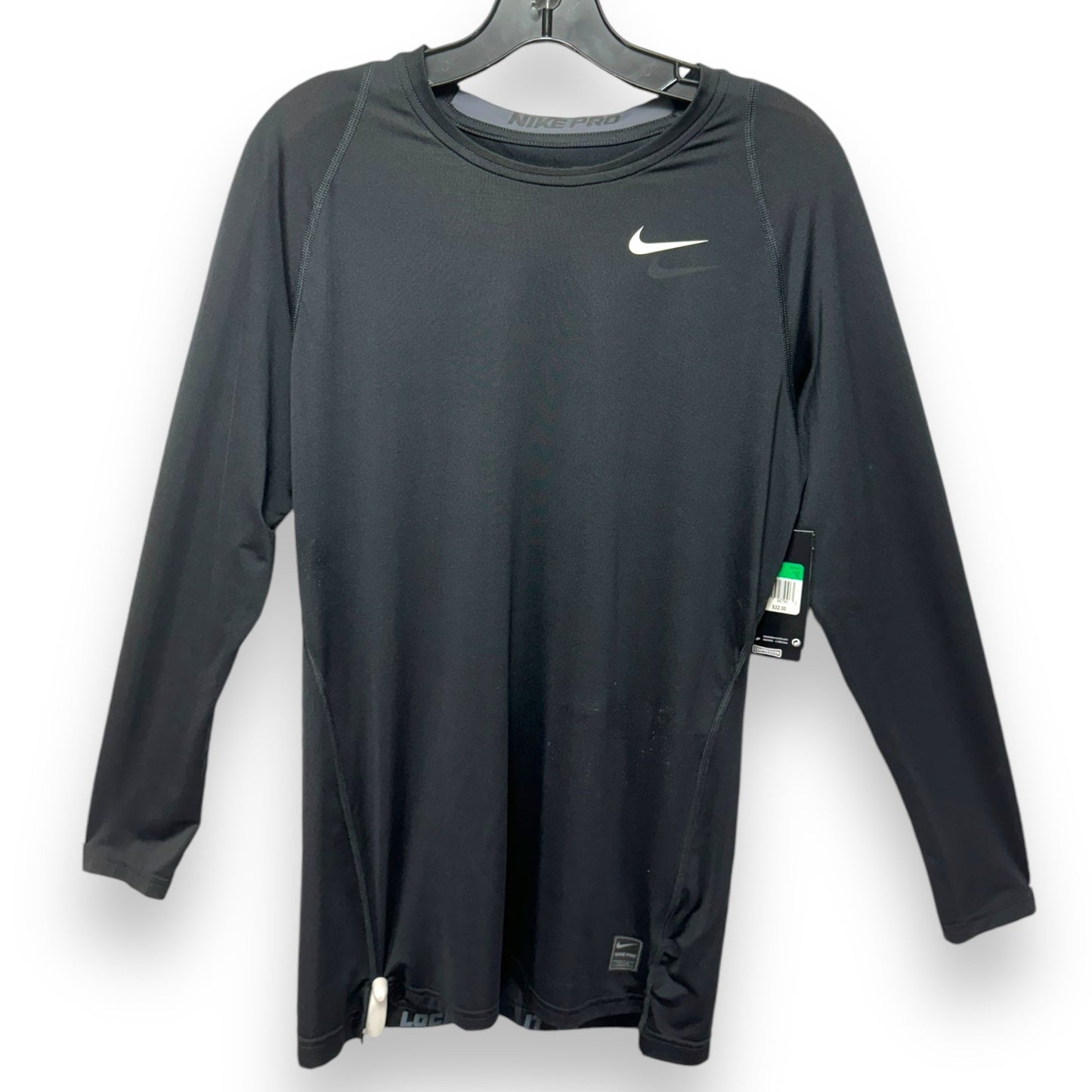 Athletic Top Long Sleeve Collar By Nike Apparel In Black, Size: Xl