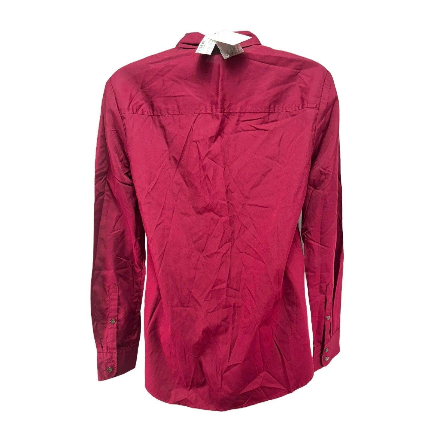 Crystal Jeweled Garnet Red Geo Satin Blouse By J. Crew Collection  Size: 0