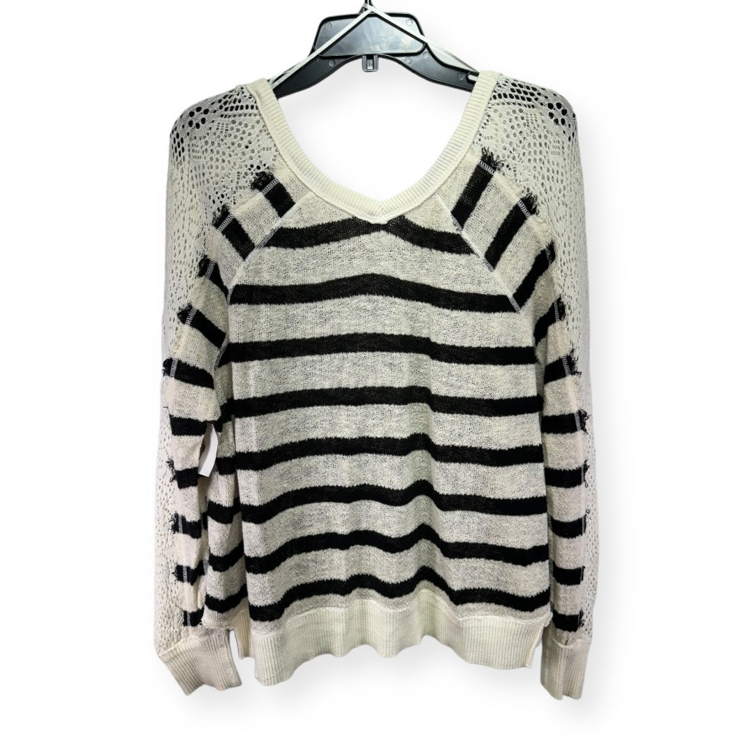 Fluffy Lou Crochet Stripe Sweater Free People, Size M