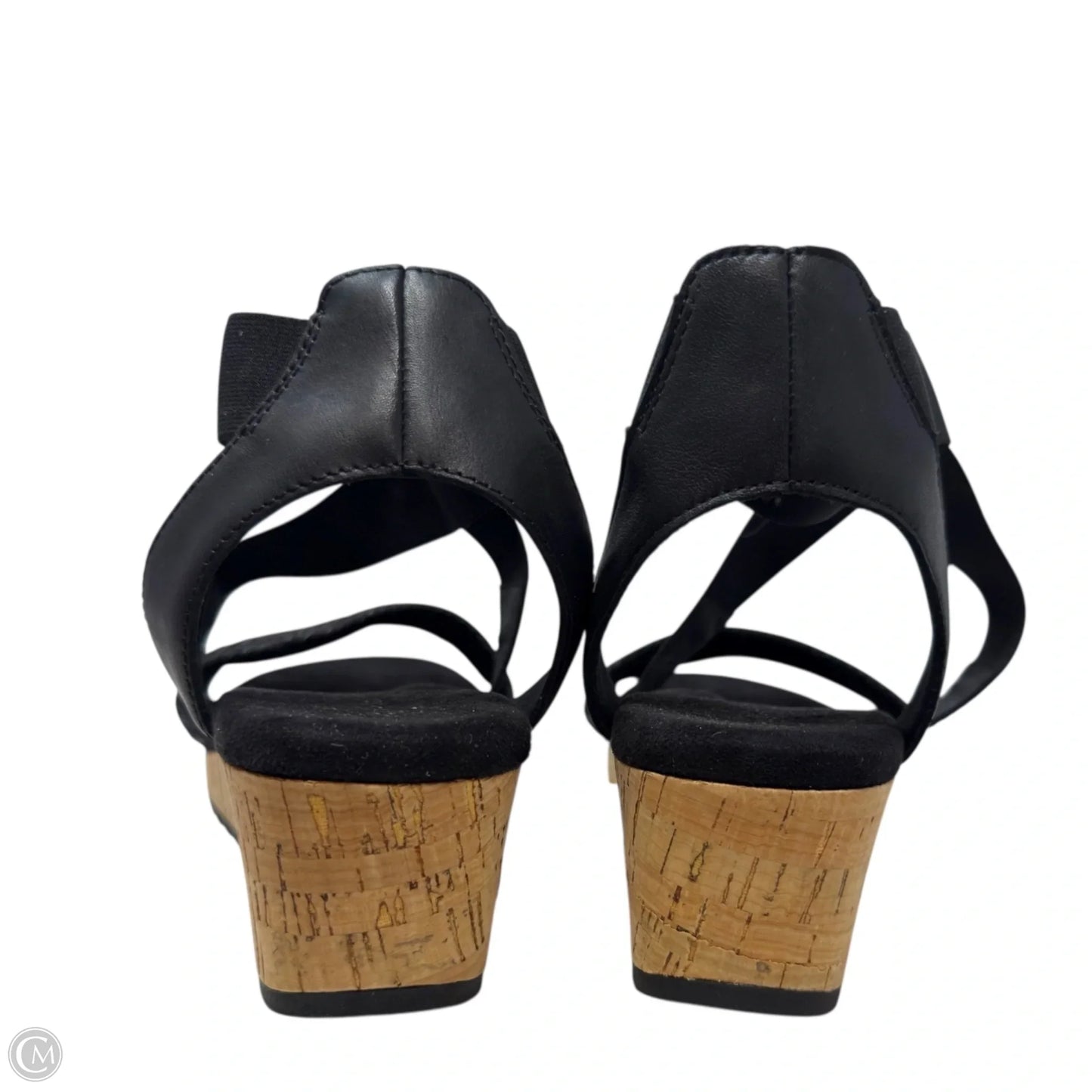 Lorena Wedge Sandals By Easy Spirit In Black, Size: 8.5
