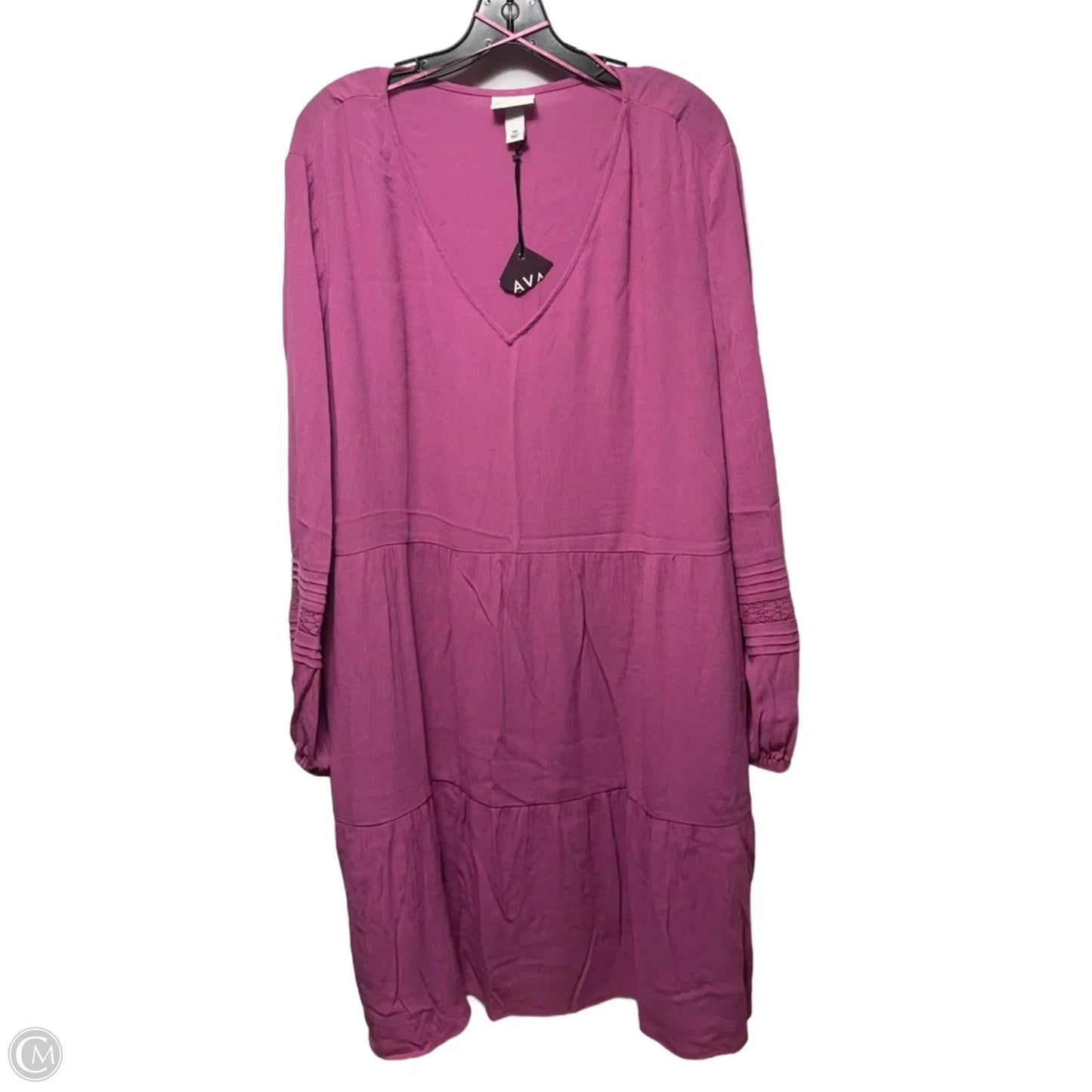 Dress Casual Short By Ava & Viv In Pink, Size: 2x