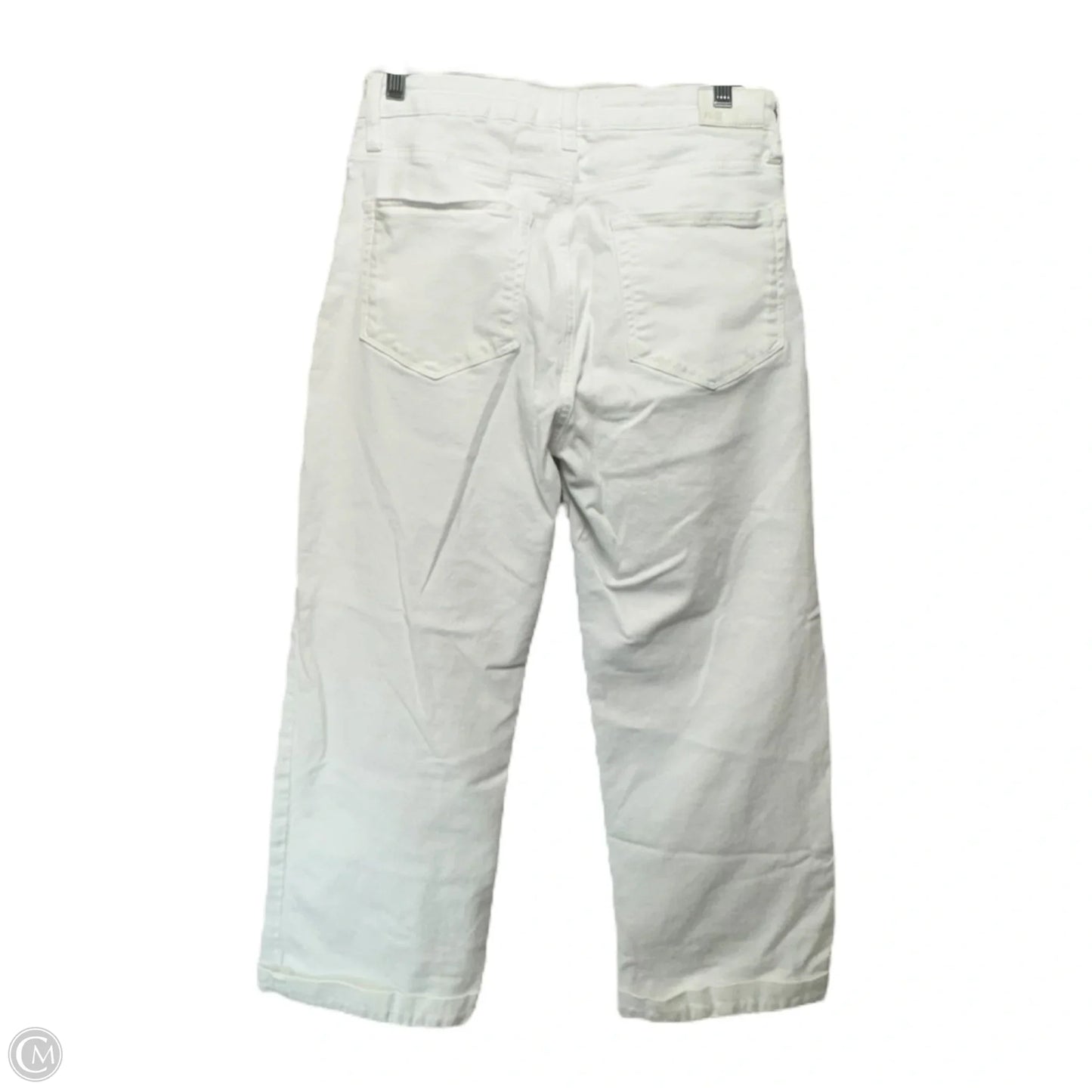 Leenah Ankle Exposed Button Fly Jeans By Paige In Crisp White Denim, Size: 8 (29)