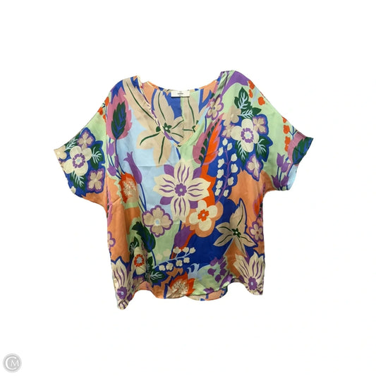 Top Short Sleeve By Entro In Floral Print, Size: L