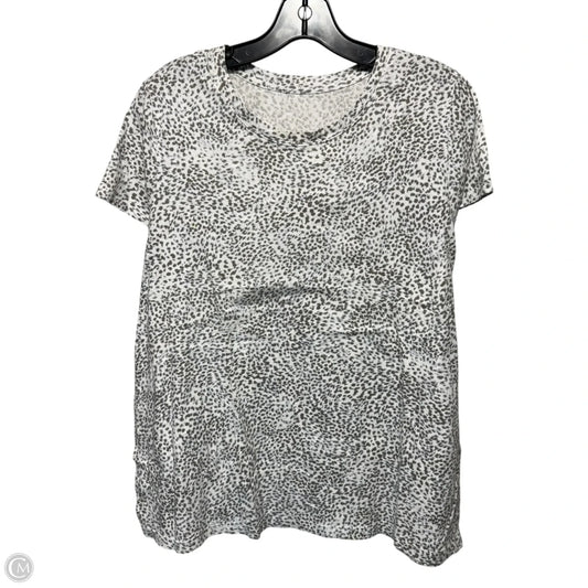 Athletic Top Short Sleeve By Athleta In Animal Print, Size: Xl