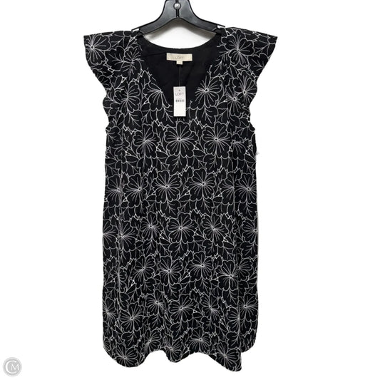 Embroidered Dress Casual Short By Loft In Floral Print, Size: M