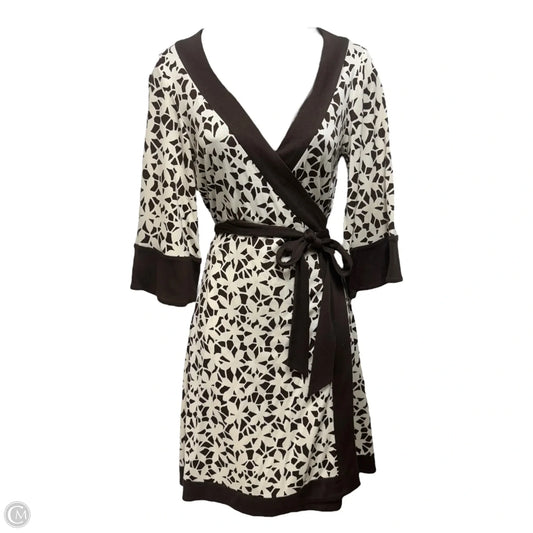 Renny Silk Wrap Dress Designer By Diane Von Furstenberg In Spring Web Chocolate, Size: 6