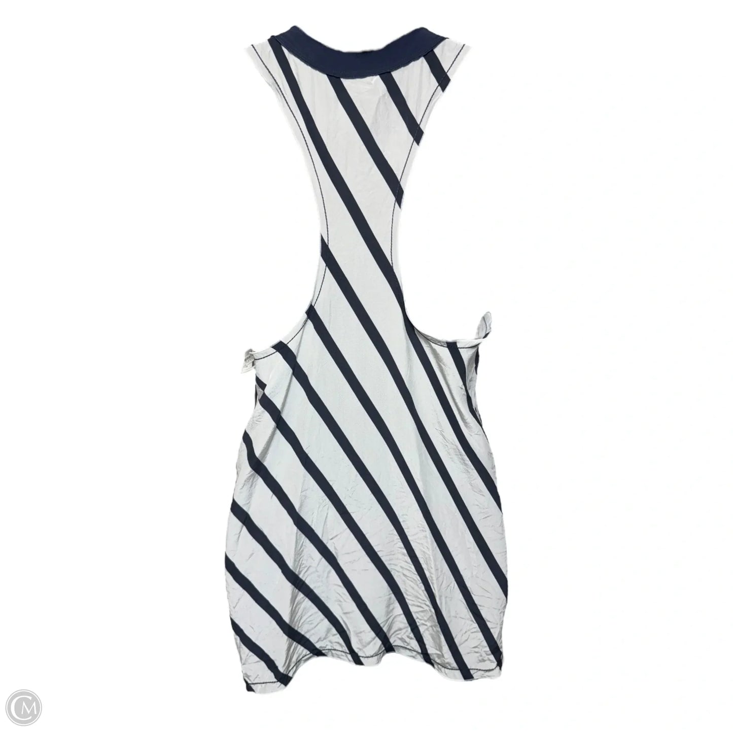 Silk Top Sleeveless Luxury Designer By Dolce And Gabbana In Striped Pattern, Size: M