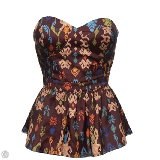 Strapless Peplum Top By Huntingbird In Multi-colored, Size: 2