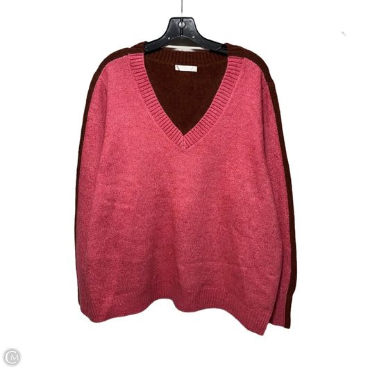Sweater By Design History In Pink and Brown, Size: Xl