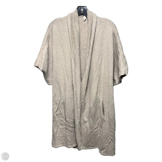Sweater Cardigan By Eileen Fisher In Tan, Size: M
