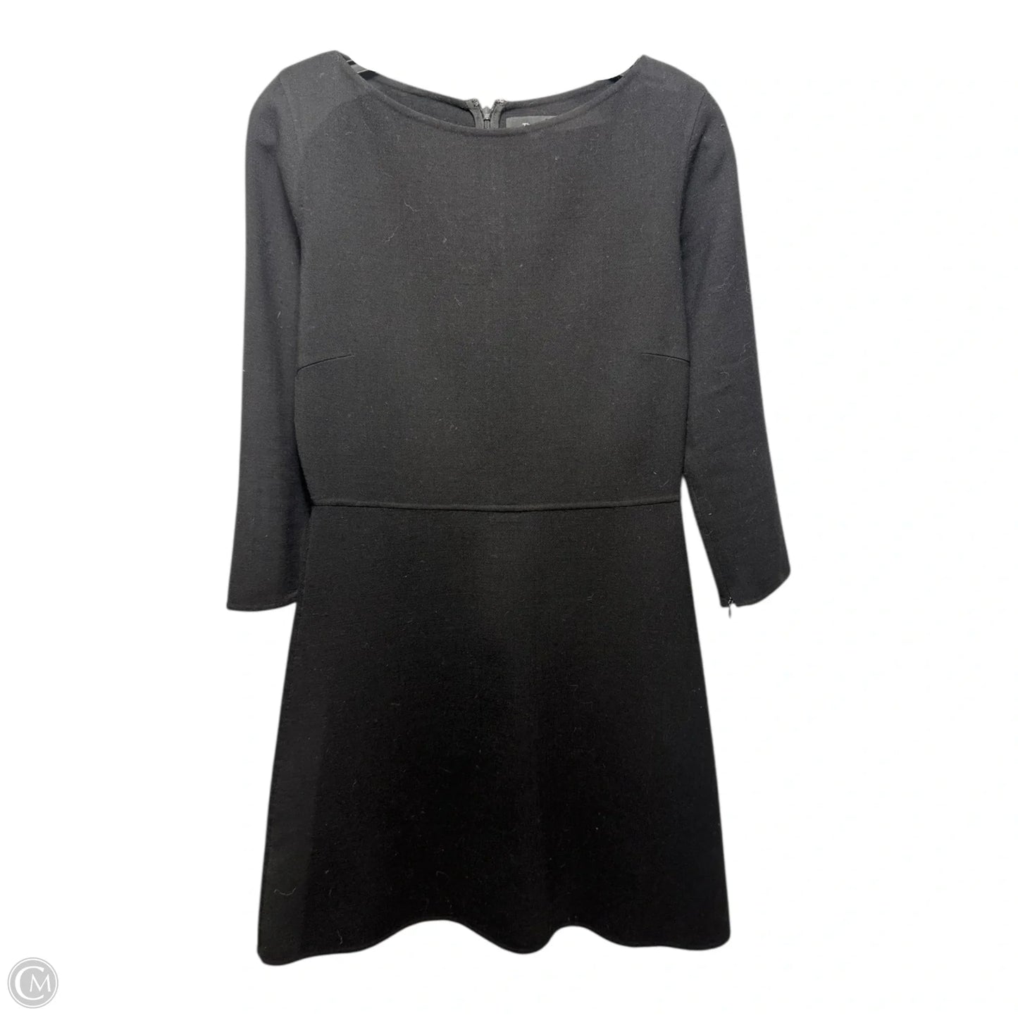 Wool Mini Flared Dress By Theory In Black, Size: 6