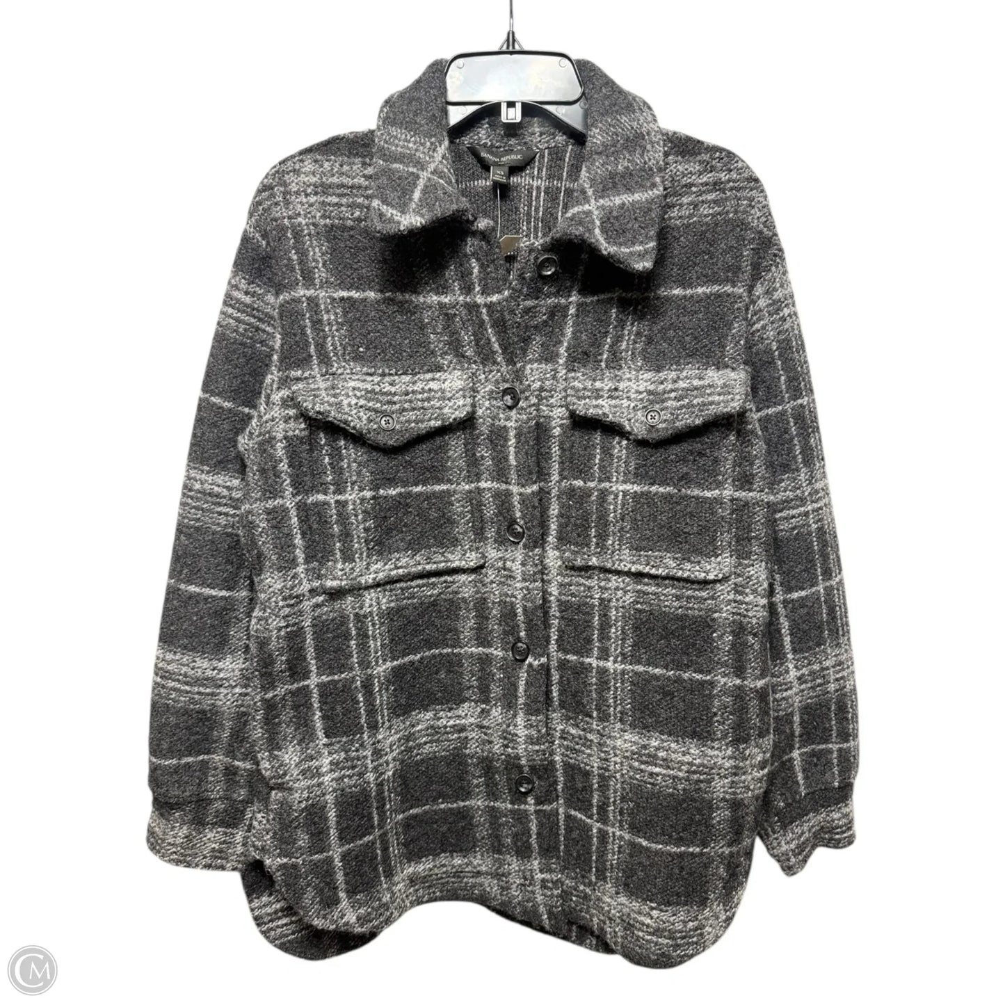 Wool Blend Jacket By Banana Republic In Grey, Size: Xs