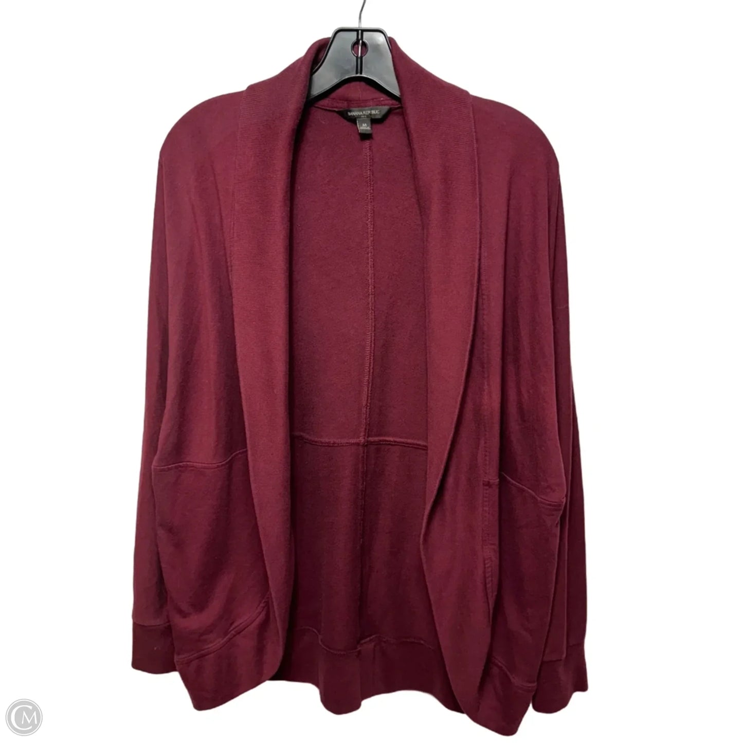 Sweater Cardigan By Banana Republic In Maroon, Size: M