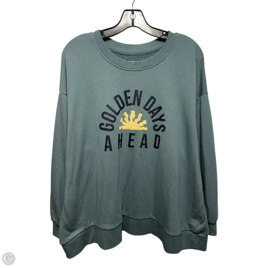 Sweatshirt Crewneck By C And C In Green, Size: 2x