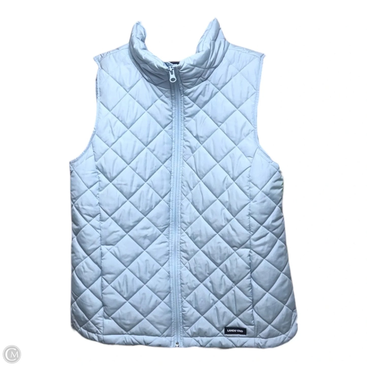 Diamond Quilted InsulatedVest By Lands End In Blue, Size: Xs