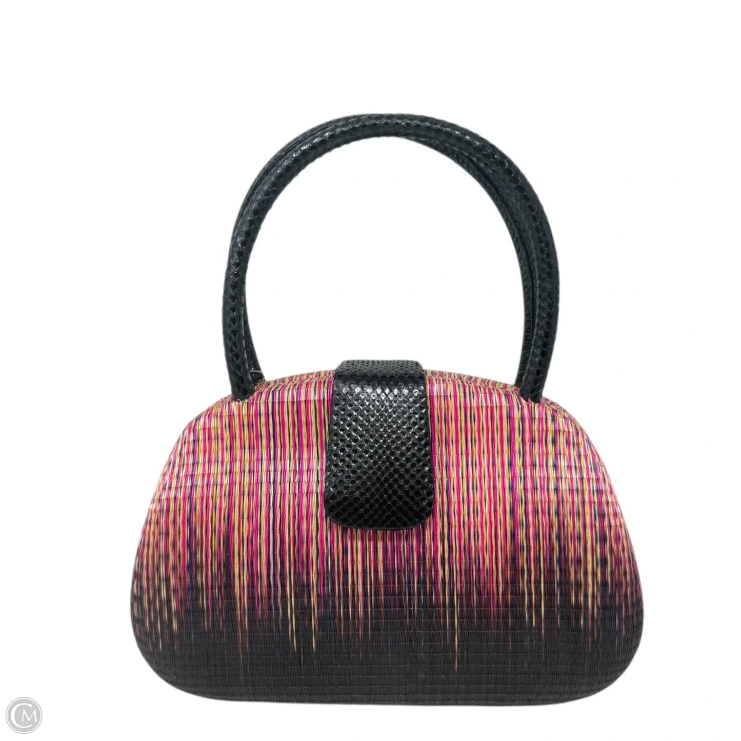 Fern Hardcase Woven Handbag By Bahay Bags, Size: Small