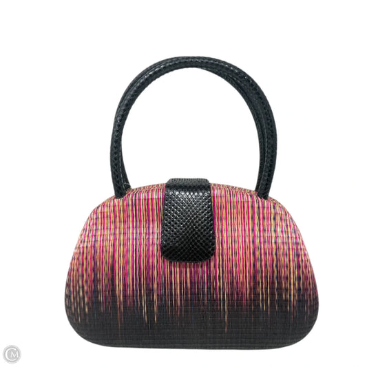 Fern Hardcase Woven Handbag By Bahay Bags, Size: Small