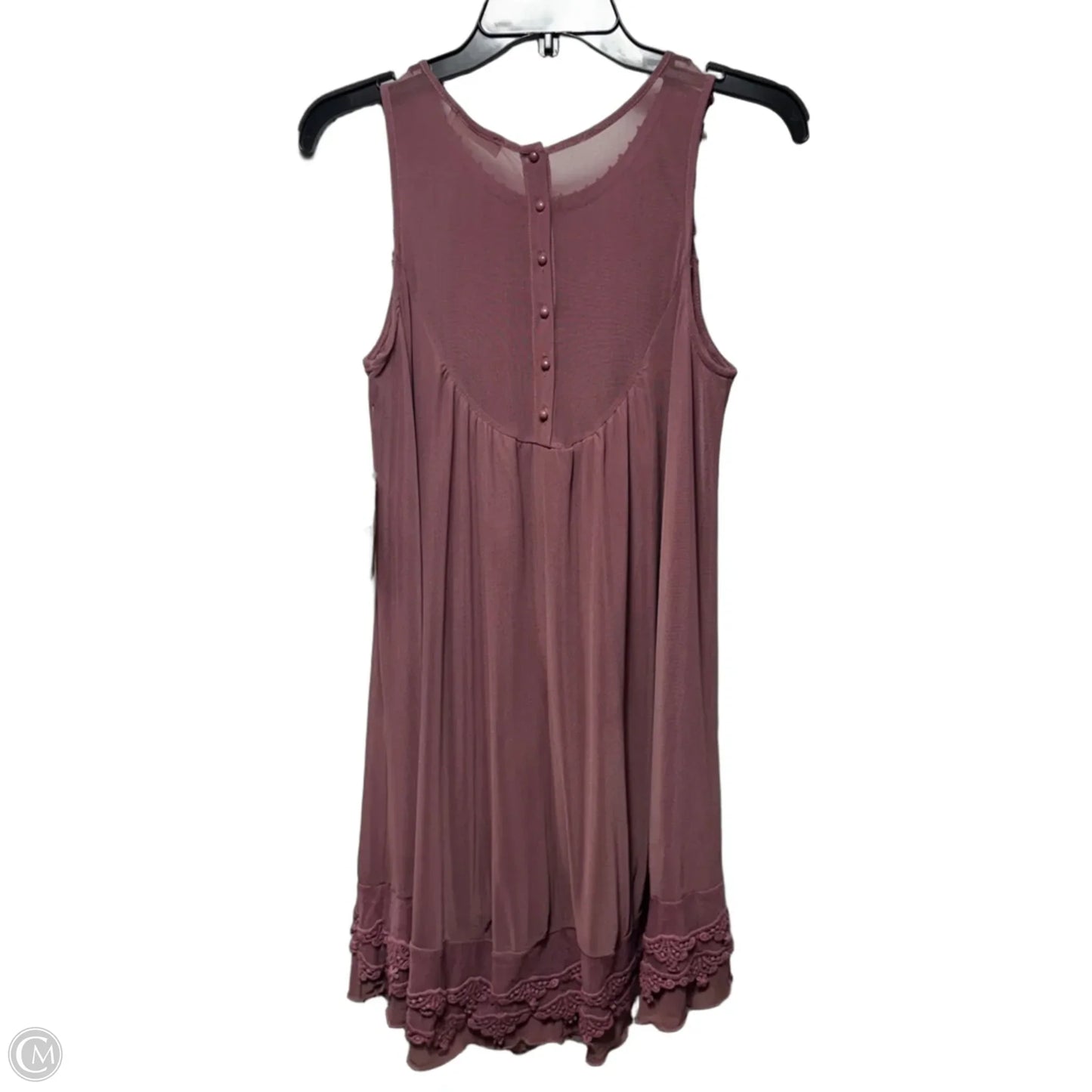 Mesh Embroidered Dress Casual Short By Altard State In Pink, Size: S