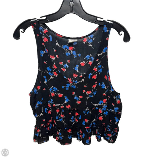 Black Floral Swing Crop Top By Free People In Floral Print, Size: S
