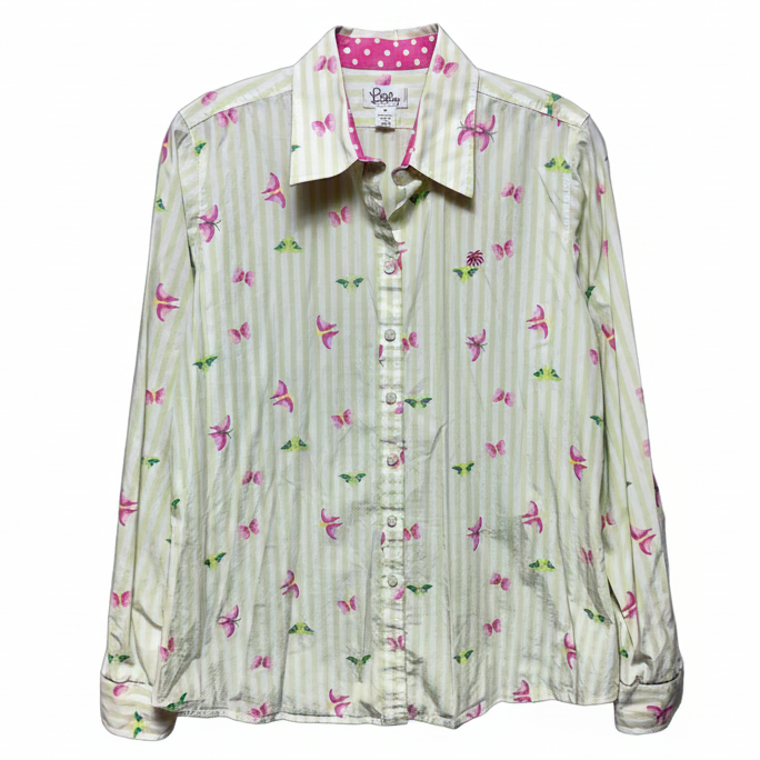 Vintage Top Long Sleeve Designer By Lilly Pulitzer In Animal Print, Size: 12