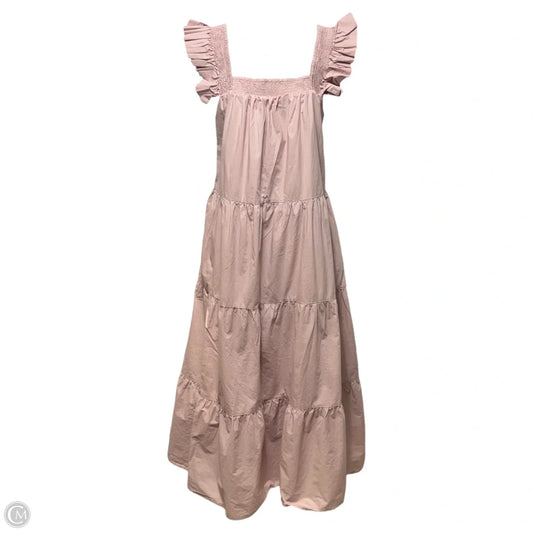 Tiered Ruffle Sleeve Maxi Dress By English Factory In Pink, Size: S
