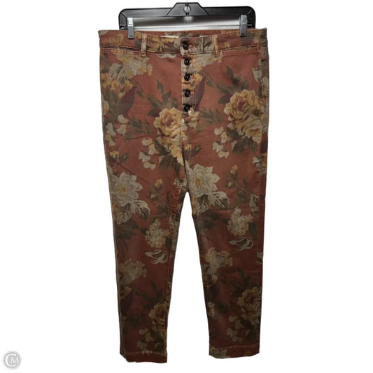 High Rise Slim Jeans By Pilcro In Floral Print, Size: 14/32