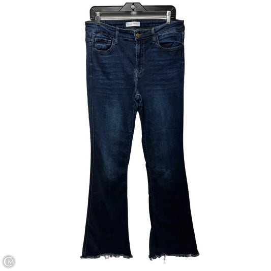 Mid Rise Flare Jeans By Flying Monkey In Blue Denim, Size: 12/31