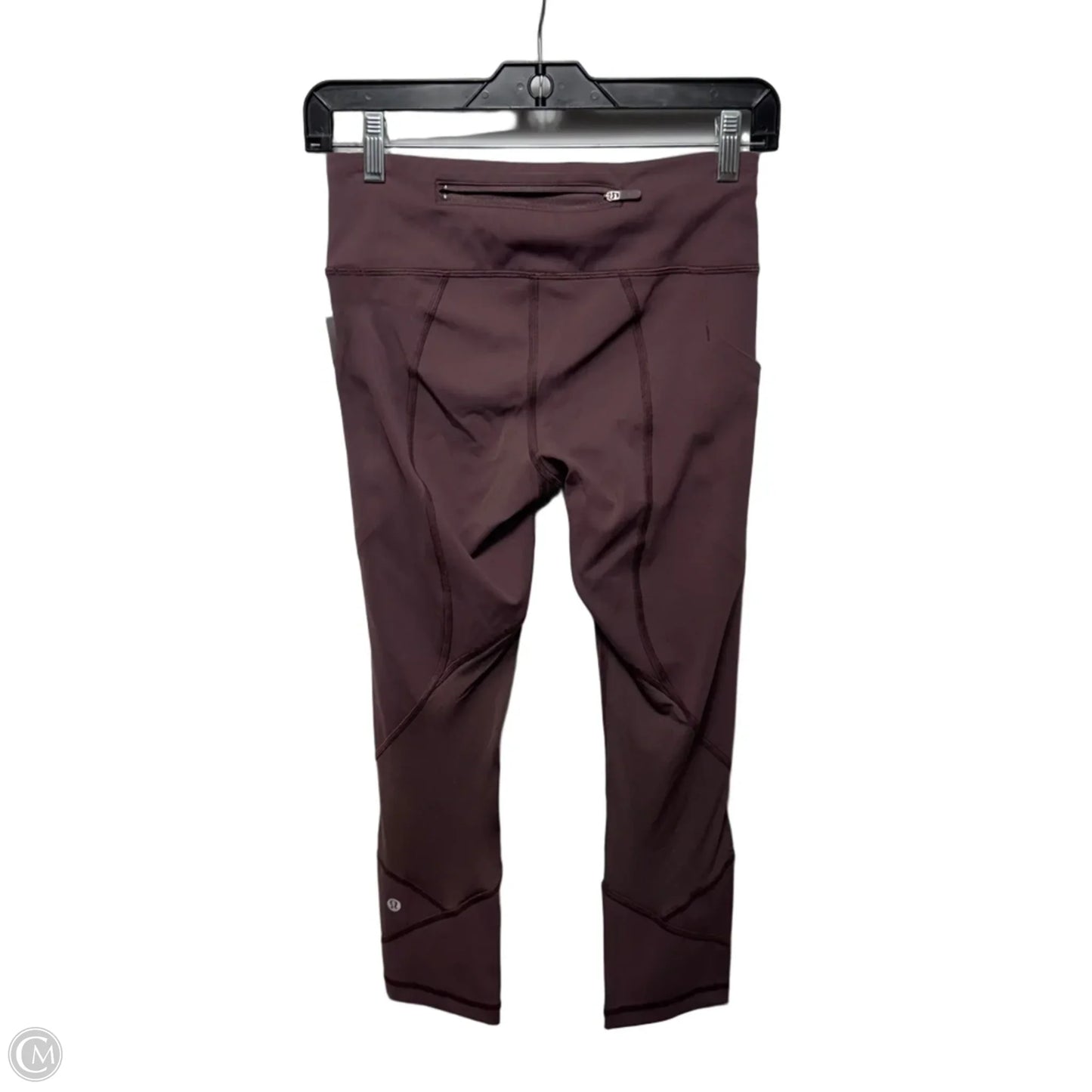 Athletic Capris By Lululemon In Maroon, Size: 4