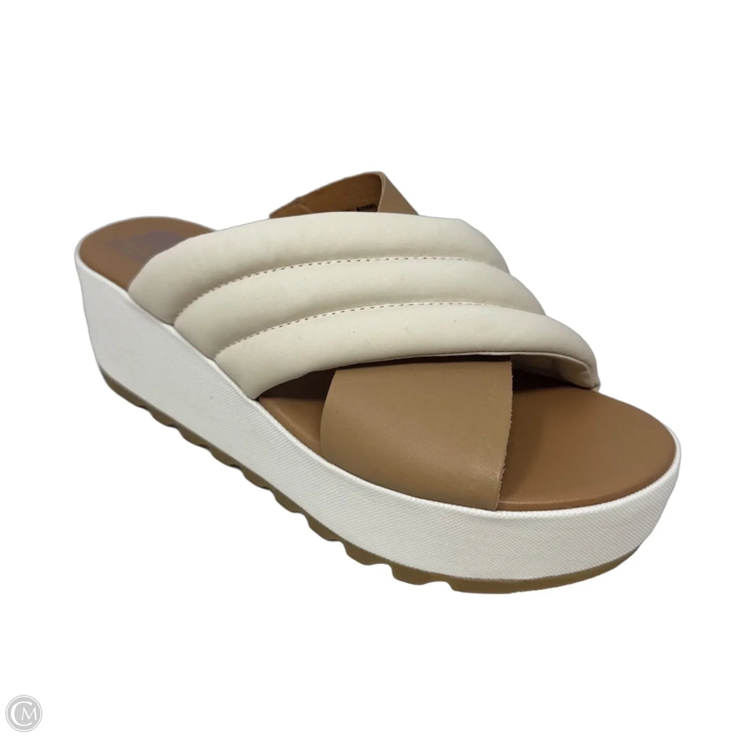Cameron Flatform Puff Mules By Sorel In Cream, Size: 8