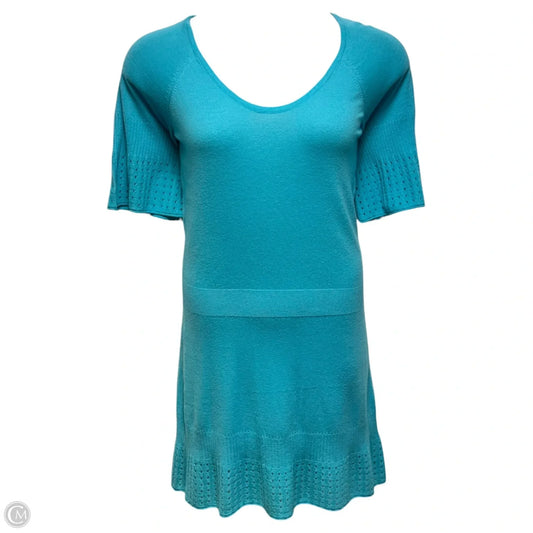 Cashmere Knit Dress Casual Short By Calypso St Barth In Aqua, Size: M