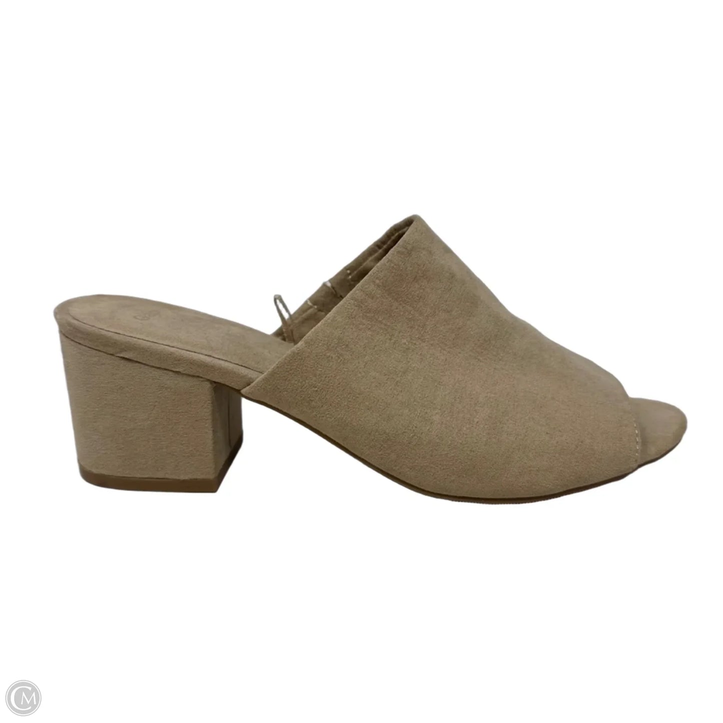 Faux Suede Shoes Heels Block By Gap In Tan, Size: 6
