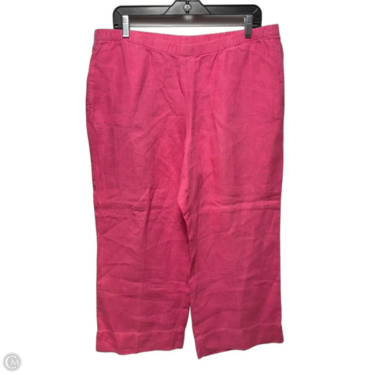 Linen Pants Cropped By J. Jill In Pink, Size: M