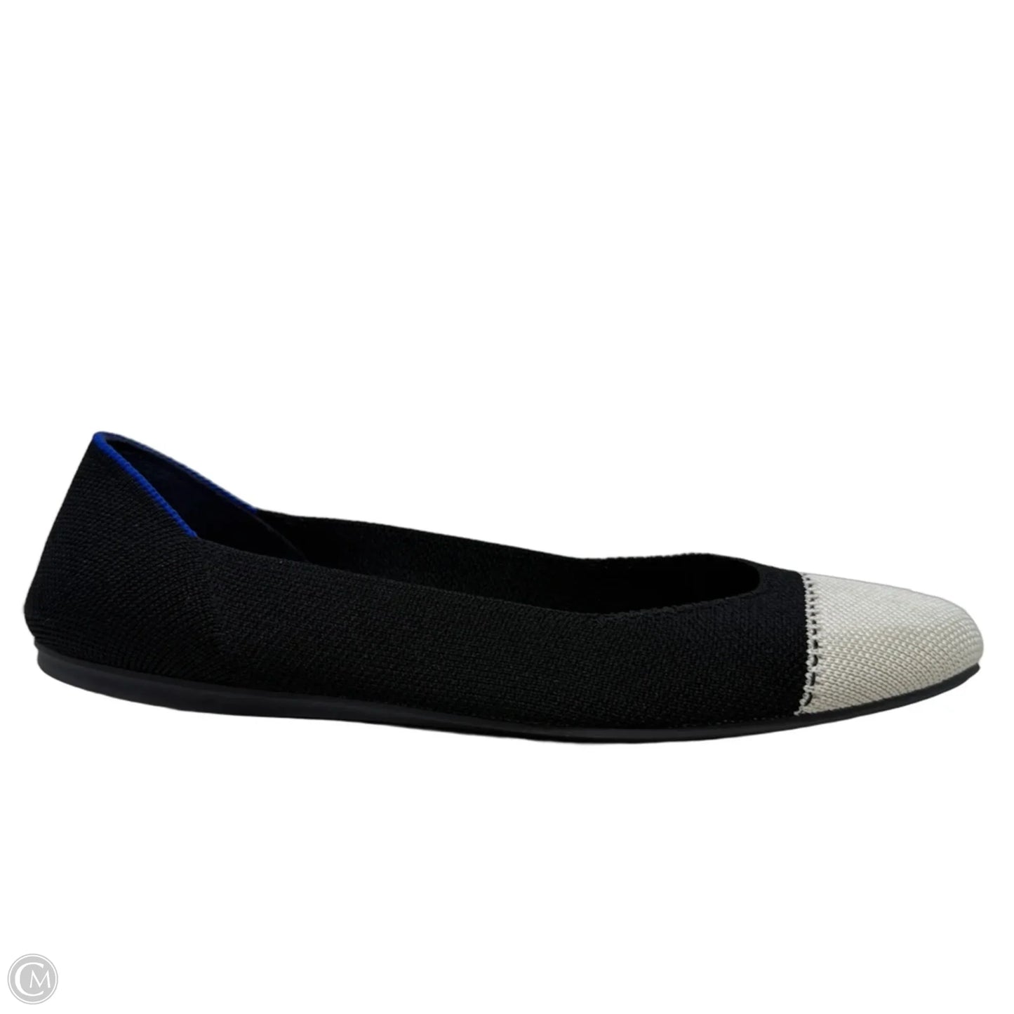 The Square Flats By Rothys In Tuxedo Black & Cream, Size: 9