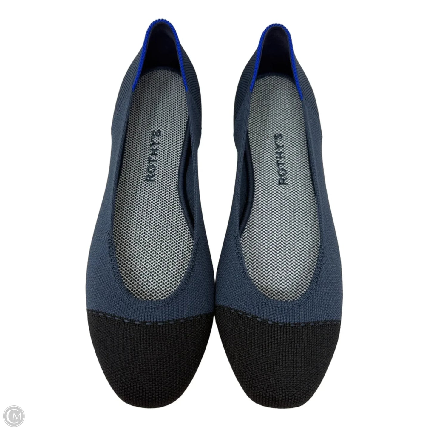 The Square Flats By Rothys In Starling Navy & Black, Size: 9