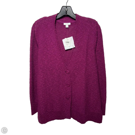 Sweater Cardigan By J. Jill In Purple, Size: M