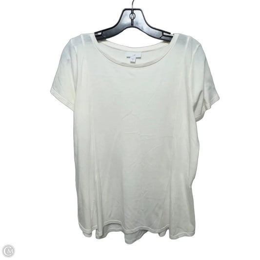 Top Short Sleeve By J. Jill In Cream, Size: M