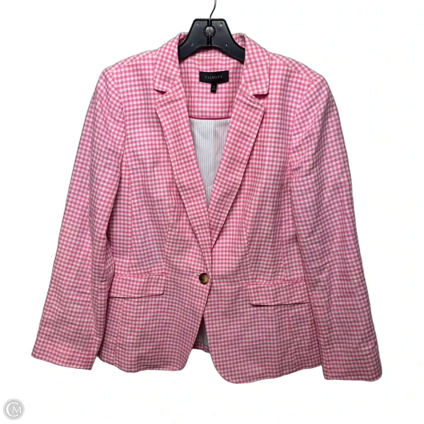 Blazer By Talbots In Plaid Pattern, Size: 10