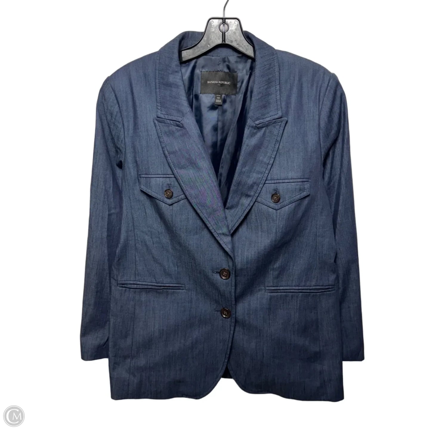 Blazer By Banana Republic In Blue, Size: 10 Petite