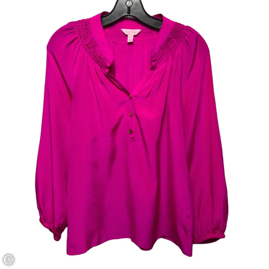 Silk Top Long Sleeve By Lilly Pulitzer In Pink, Size: Xs