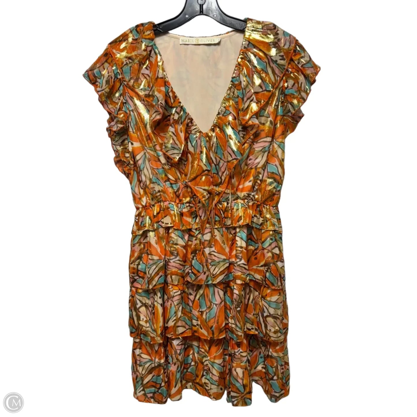 Una Dress Casual Short By Marie Oliver In Gold, Size: S
