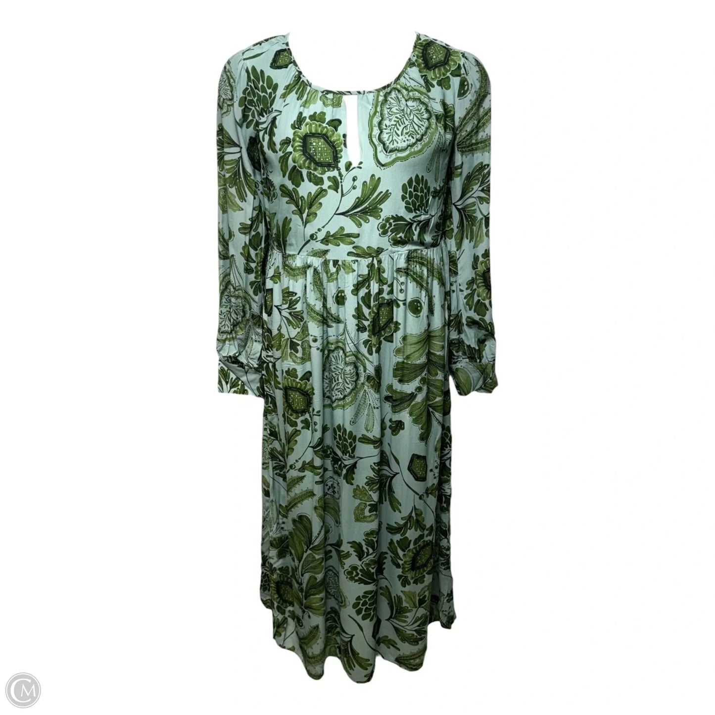 Andrea Midi Dress By Spartina In Serpentine Foliage Pesto, Size: M