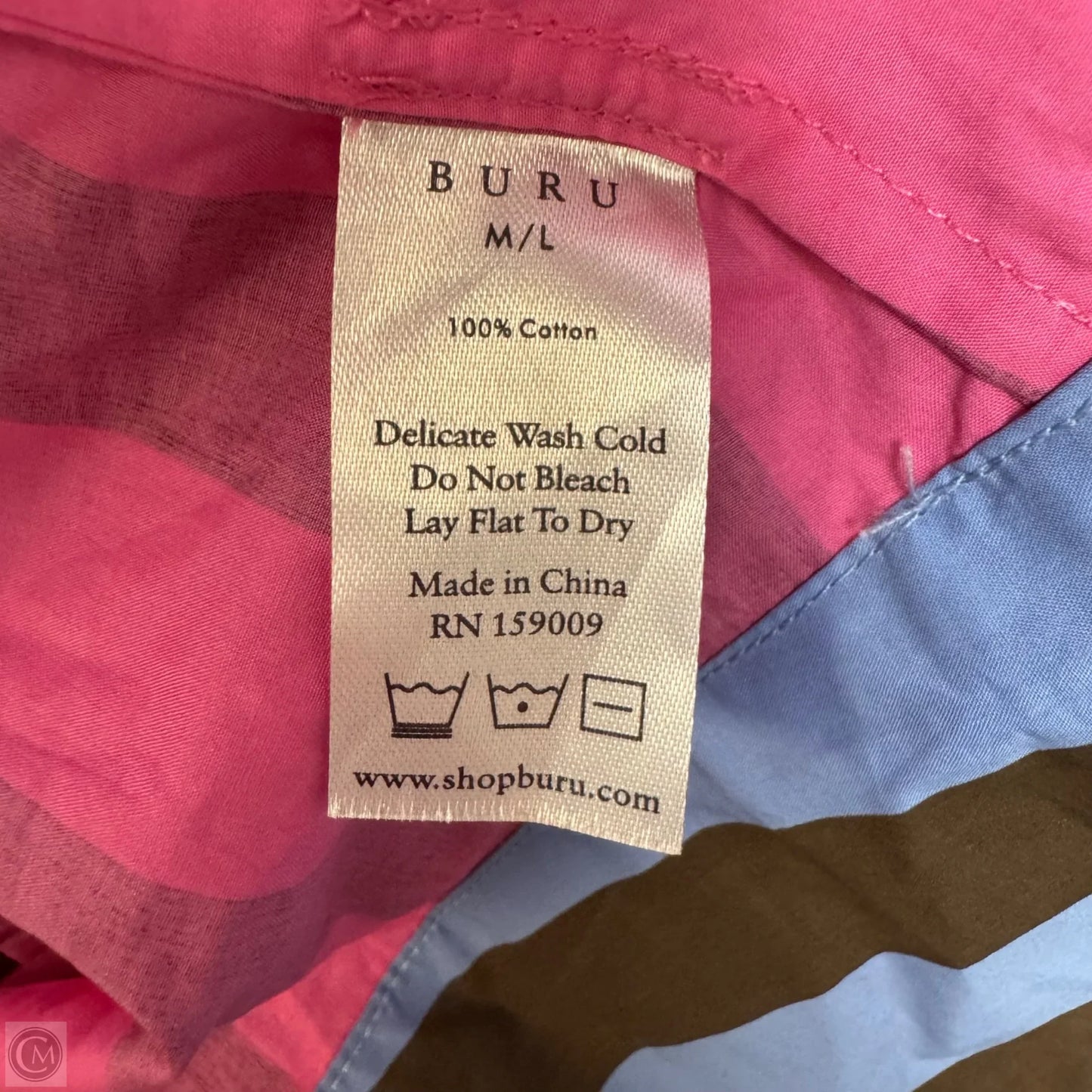 Tie Shoulder Stripe Midi Dress By Buru In Striped Pattern, Size: M/L