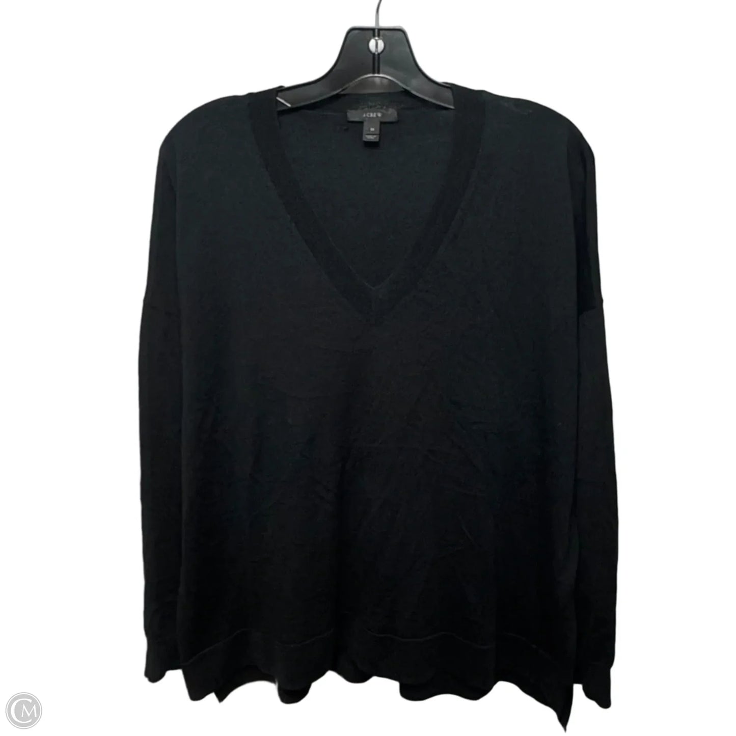 Merino Wool Top Long Sleeve By J. Crew In Black, Size: M