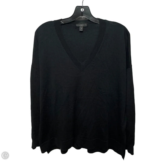 Merino Wool Top Long Sleeve By J. Crew In Black, Size: M
