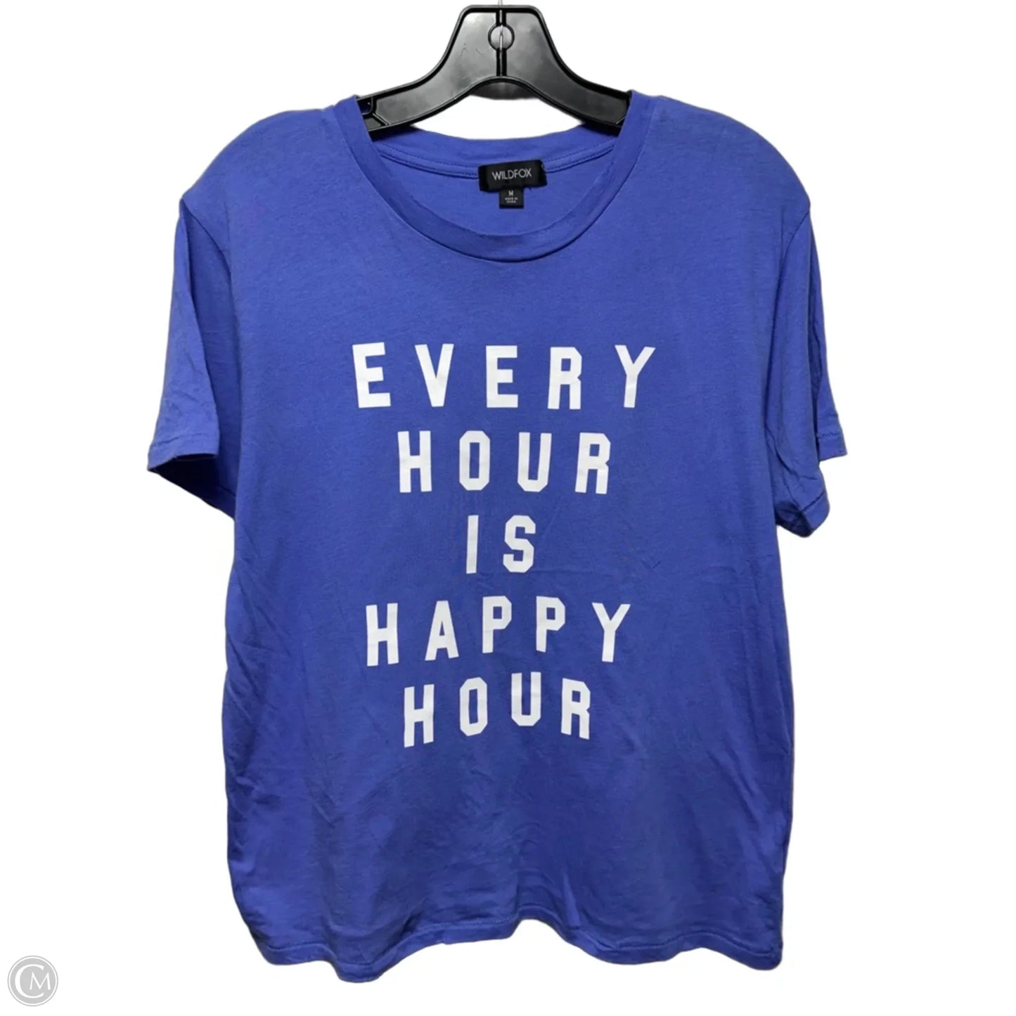 Happy Hour Graphic Top Short Sleeve By Wildfox In Purple, Size: M